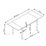Raztegljiva jedilna miza GIANA . Moderna miza GIANA bo poživela vsako kuhinjo. Miza je kvalitetna ter stabilna. Mizno podnožje je narejeno iz kovine, mizna