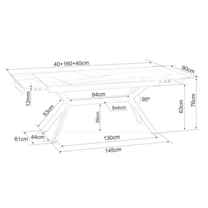 Raztegljiva jedilna miza IMPER Raztegljiva jedilna miza IMPER . Raztegljiva jedilna miza IMPER je narejena do podrobnosti natančno. Očarali vas bodo njeni prefinjeno narejeni vzorci ter