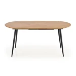 Raztegljiva jedilna miza KORADO je kvalitetna in stabilna miza sodobnih oblik. Kombinira ljubezen do lesa in moč kovine. V raztegnjeni poziciji lahko za