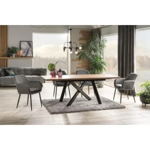 Raztegljiva jedilna miza KREATOR . Raztegljiva jedilna miza KREATOR odlične kvalitete, ki po svoji obliki sledi najsodobnejšim trendom oblikovalcev