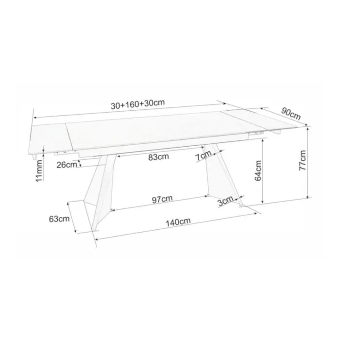 Raztegljiva jedilna miza LACONA Raztegljiva jedilna miza LACONA . Raztegljiva jedilna miza LACONA je narejena do podrobnosti natančno. Očarali vas bodo njeni prefinjeno narejeni vzorci ter