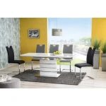 Raztegljiva jedilna miza LEON . Moderna miza LEON je dobavljiva v beli barvi in MDF-ja. Miza je kvalitetna ter stabilna in primerna za vsako kuhinjo. Barva: -