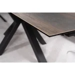 Raztegljiva jedilna miza LOKI 160 . Raztegljiva jedilna miza LOKI 160, je narejena iz kvalitetnega kaljenega stekla in španske keramike z videzom lesa. Noge