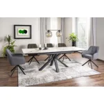 Raztegljiva jedilna miza LOKI 160 - bela mat, je narejena iz kvalitetnega kaljenega stekla in španske keramike z videzom marmorja, v beli mat barvi. Noge so