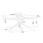 Raztegljiva jedilna miza LORBER . Raztegljiva jedilna miza LORBER predstavlja praktičnost in sodobni pristop k ureditvi jedilnega prostora. Mizna plošča je