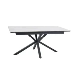 Raztegljiva jedilna miza LORBER - bela mat . Raztegljiva jedilna miza LORBER predstavlja praktičnost in sodobni pristop k ureditvi jedilnega prostora. Mizna