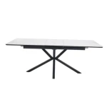Raztegljiva jedilna miza LORBER - bela mat - slika 7