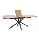 Raztegljiva jedilna miza LORBER - hrast . Raztegljiva jedilna miza LORBER predstavlja praktičnost in sodobni pristop k ureditvi jedilnega prostora. Mizna