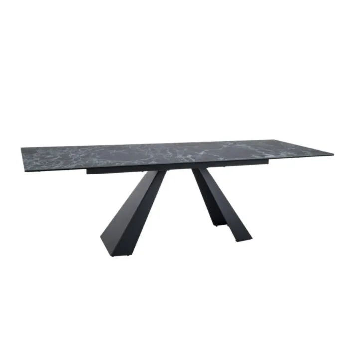 Raztegljiva jedilna miza MANDARI . Raztegljiva jedilna miza MANDARI, bo prinesla svežino in eleganco v vaš prostor. Narejena je iz kakovostnega kaljenega