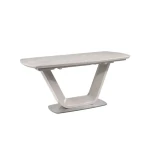 Raztegljiva jedilna miza MANI 4 . Raztegljiva jedilna miza MANI 4 je dobavljiva v sivi mat barvi. Miza je modernega ter elegantnega dizajna, izdelana iz