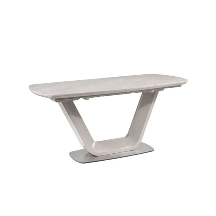 Raztegljiva jedilna miza MANI 4 Raztegljiva jedilna miza MANI 4 . Raztegljiva jedilna miza MANI 4 je dobavljiva v sivi mat barvi. Miza je modernega ter elegantnega dizajna, izdelana iz