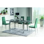 Raztegljiva jedilna miza MILA . Raztegljiva jedilna miza MILA v kombinaciji kaljenega stekla in kovine v krom barvi, bo prinesla svežino v vaš prostor. Miza