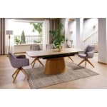 Raztegljiva jedilna miza MONAKO 2 . Raztegljiva jedilna miza MONAKO 2 je elegantna in moderna miza. Miza ima funkcijo raztezanja. Lahko jo imaste zloženo ali