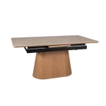 Raztegljiva jedilna miza MONAKO 2 . Raztegljiva jedilna miza MONAKO 2 je elegantna in moderna miza. Miza ima funkcijo raztezanja. Lahko jo imaste zloženo ali