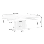 Raztegljiva jedilna miza MONAKO 2 . Raztegljiva jedilna miza MONAKO 2 je elegantna in moderna miza. Miza ima funkcijo raztezanja. Lahko jo imaste zloženo ali