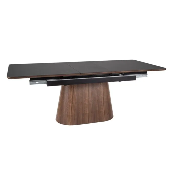 Raztegljiva jedilna miza MONAKO Raztegljiva jedilna miza MONAKO . Raztegljiva jedilna miza MONAKO je elegantna in moderna miza. Miza ima funkcijo raztezanja. Lahko jo imaste zloženo ali jo