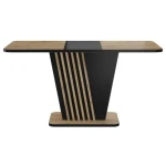 Raztegljiva jedilna miza NEVIA . Raztegljiva jedilna miza NEVIA je modernega dizajna, predstavlja praktičnost in sodobni pristop k ureditvi jedilnega