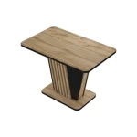 Raztegljiva jedilna miza NEVIA . Raztegljiva jedilna miza NEVIA je modernega dizajna, predstavlja praktičnost in sodobni pristop k ureditvi jedilnega