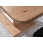 Raztegljiva jedilna miza PINTA 1 . Raztegljiva jedilna miza PINTA 1 je narejena iz kvalitetne laminirane plošče v kombinaciji svetlega hrasta ter bele mat