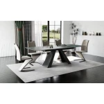 Raztegljiva jedilna miza SALVADOR 4 . Raztegljiva jedilna miza SALVADOR 4 predstavlja praktičnost in sodobni pristop k ureditvi jedilnega prostora. Mizna