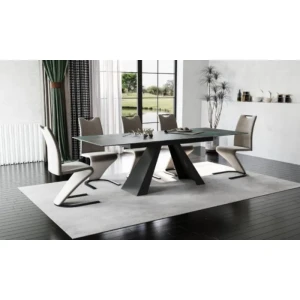 Raztegljiva jedilna miza SALVADOR 4 . Raztegljiva jedilna miza SALVADOR 4 predstavlja praktičnost in sodobni pristop k ureditvi jedilnega prostora. Mizna