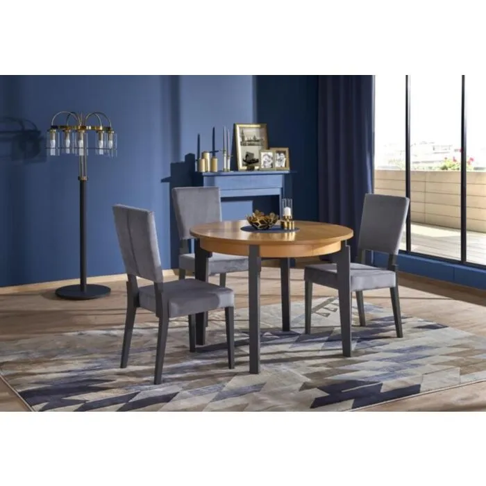 Raztegljiva jedilna miza SELEN grafit Raztegljiva jedilna miza SELEN grafit . Raztegljiva miza SELEN grafit je kakovostna masivna jedilna miza, ki se lahko podaljša za kar 100 cm. V vašem domu