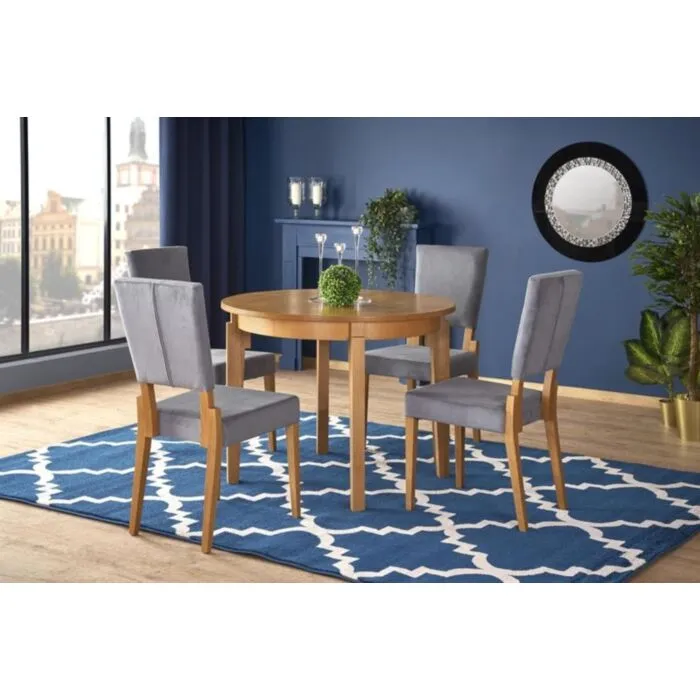 Raztegljiva jedilna miza SELEN hrast . Raztegljiva miza SELEN hrast je kakovostna masivna jedilna miza, ki se lahko podaljša za kar 100 cm. V vašem domu