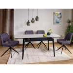 Raztegljiva jedilna miza SENTI 2 . Raztegljiva jedilna miza SENTI je narejena do podrobnosti natančno. Očarali vas bodo njeni prefinjeno narejeni vzorci ter