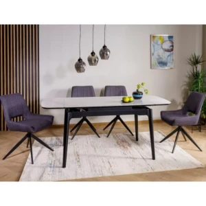 Raztegljiva jedilna miza SENTI 2 . Raztegljiva jedilna miza SENTI je narejena do podrobnosti natančno. Očarali vas bodo njeni prefinjeno narejeni vzorci ter