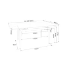 Raztegljiva jedilna miza SENTI 2 . Raztegljiva jedilna miza SENTI je narejena do podrobnosti natančno. Očarali vas bodo njeni prefinjeno narejeni vzorci ter