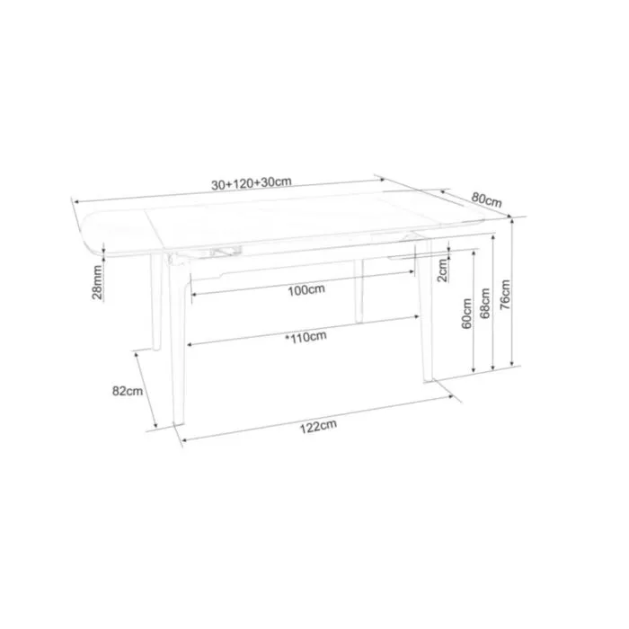 Raztegljiva jedilna miza SENTI 2 Raztegljiva jedilna miza SENTI 2 . Raztegljiva jedilna miza SENTI je narejena do podrobnosti natančno. Očarali vas bodo njeni prefinjeno narejeni vzorci ter