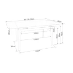 Raztegljiva jedilna miza SENTI . Raztegljiva jedilna miza SENTI je narejena do podrobnosti natančno. Očarali vas bodo njeni prefinjeno narejeni vzorci ter