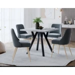 Raztegljiva jedilna miza SIVKA . Raztegljiva jedilna miza SIVKA je narejena iz kvalitetne laminirane plošče, ogroje je iz kovine. Dobavljiva je v dveh