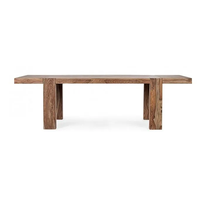 Raztegljiva jedilna miza SUNDERLAND 175-265X90 . Raztegljiva jedilna miza SUNDERLAND 175-265X90 je narejena iz lesa in ima naravno končno oblogo. Ima dva