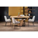 Raztegljiva jedilna miza TAJ . Raztegljiva jedilna miza TAJ, bo prinesla svežino in eleganco v vaš prostor. Mizna plošča je narejena iz kakovostnega MDF-ja