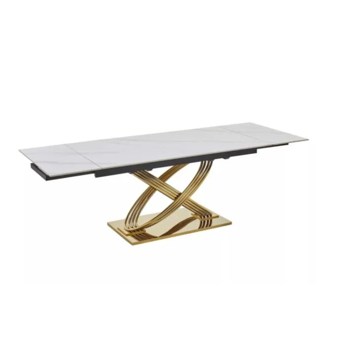 Raztegljiva jedilna miza VILIJA Raztegljiva jedilna miza VILIJA . Raztegljiva jedilna miza VILIJA, je moderna in elegantna jedilna miza, ki se poda v vsak prostor. Mizna plošča je narejena