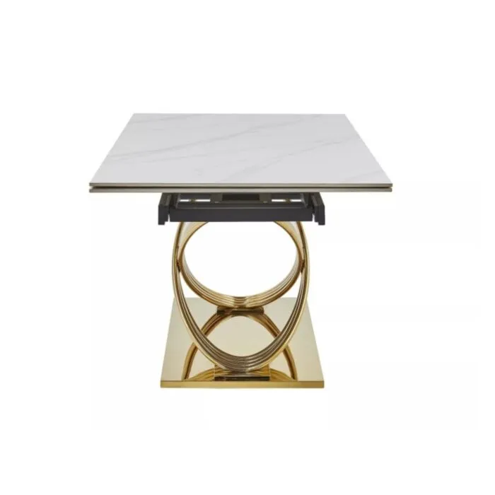 Raztegljiva jedilna miza VILIJA Raztegljiva jedilna miza VILIJA . Raztegljiva jedilna miza VILIJA, je moderna in elegantna jedilna miza, ki se poda v vsak prostor. Mizna plošča je narejena