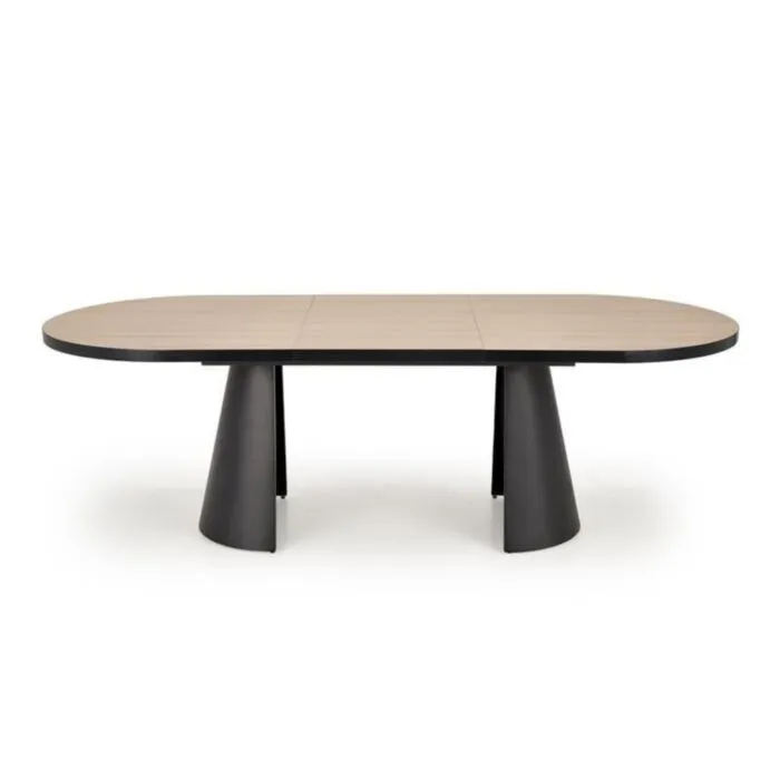 Raztegljiva jedilna miza ZION Raztegljiva jedilna miza ZION . Raztegljiva jedilna miza ZION, bo prinesla svežino in eleganco v vaš prostor. Narejena je iz kakovostnega MDF-ja. Noge so