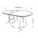 Raztegljiva jedilna miza ZION . Raztegljiva jedilna miza ZION, bo prinesla svežino in eleganco v vaš prostor. Narejena je iz kakovostnega MDF-ja. Noge so
