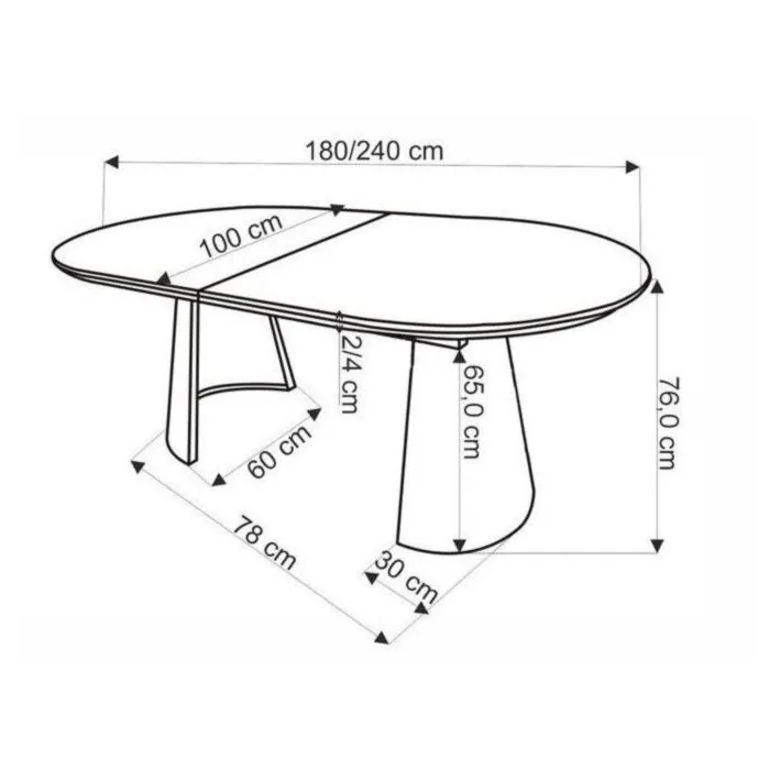 Raztegljiva jedilna miza ZION Raztegljiva jedilna miza ZION . Raztegljiva jedilna miza ZION, bo prinesla svežino in eleganco v vaš prostor. Narejena je iz kakovostnega MDF-ja. Noge so
