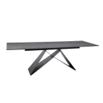 Raztegljiva kuhinjska miza JANI . Raztegljiva kuhinjska miza JANI, bo prinesla svežino in eleganco v vaš prostor. Narejena je iz kakovostnega kaljenega