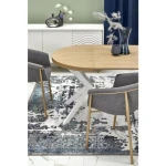 Raztegljiva miza NAJ . Raztegljiva miza NAJ, v kombinaciji zlatega hrasta in bele barve, popestri vaš prostor. Mizna plošča je narejena iz laminirane iverne