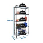 REGAL SIMONRACK 180X90X50 CM 5P/180KG ANTRACIT / GALVA