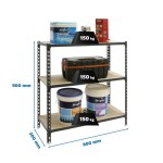 REGAL SIMONRACK 90X90X30 CM 3P/150KG ANTRACIT MADERCLICK - slika 2