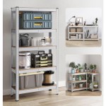 REGAL SONGMICS 150X75X30 CM 5P/130KG GLR030E01 RJAVO-SREBRN - slika 4