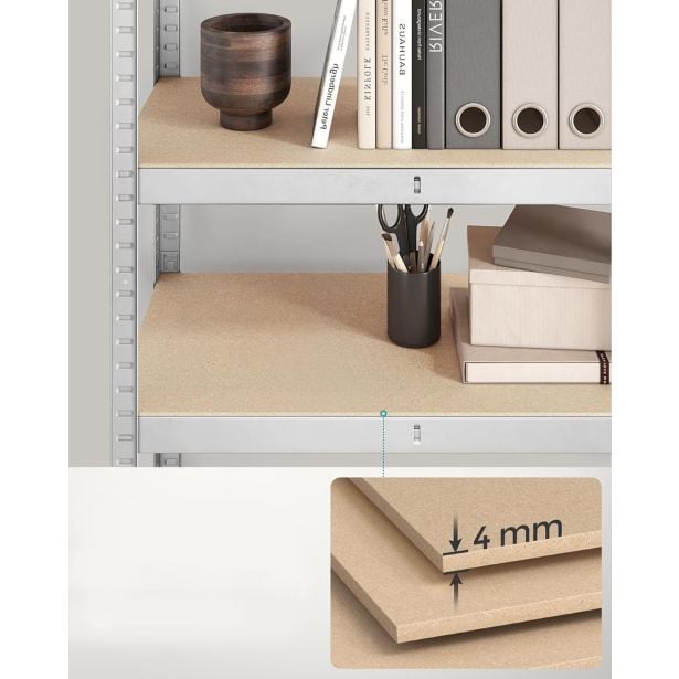 regal-songmics-150x75x30-cm-5p130kg-glr030e01-rjavo-srebrn-3500433-4 REGAL SONGMICS 150X75X30 CM 5P/130KG GLR030E01 RJAVO-SREBRN - slika 5