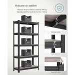 REGAL SONGMICS 200X100X50 CM 5P/120KG GLR050B11 NARAVNO-ČRN - slika 6