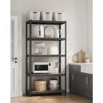 REGAL SONGMICS 200X100X50 CM 5P/120KG GLR050B11 NARAVNO-ČRN - slika 8