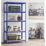 REGAL SONGMICS 200X100X50 CM 5P/120KG GLR050Q01 RJAVO-MODER - slika 4