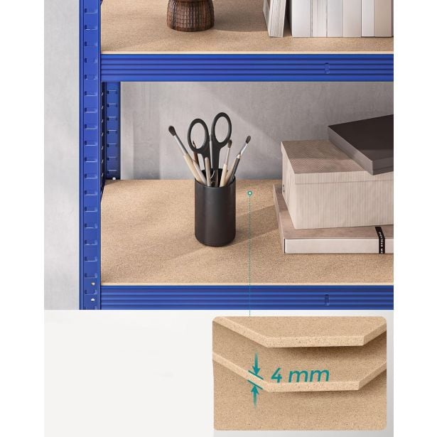 regal-songmics-200x100x50-cm-5p120kg-glr050q01-rjavo-moder-3500440-5 REGAL SONGMICS 200X100X50 CM 5P/120KG GLR050Q01 RJAVO-MODER - slika 6